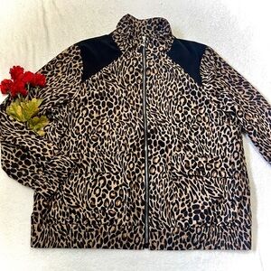 Chico's Zenergy Leopard Windbreaker - Size 3 (US 16/18)